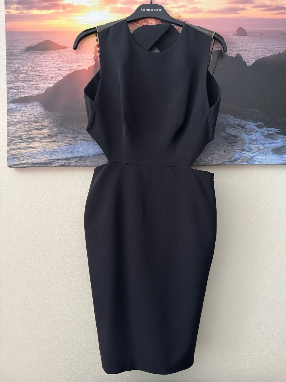 Kaufmanfranco Black Sleeveless Open-Back Dress/ 4/ NWT